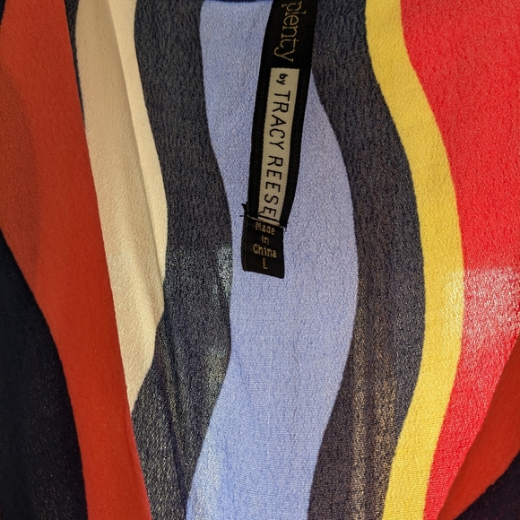 Anthropologie Plenty By Tracy Reese Daphne Rainbow Striped Dress, Sz L - Picture 4 of 5